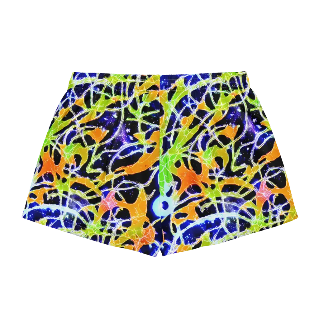 Cosmic Tangent on Women's Pajama Shorts — Back