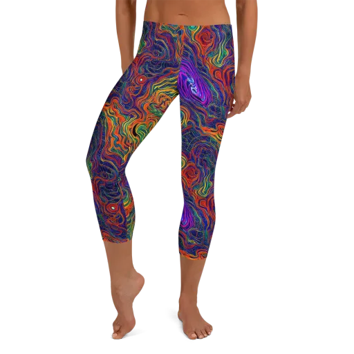 Neon Contours on a Capri Leggings