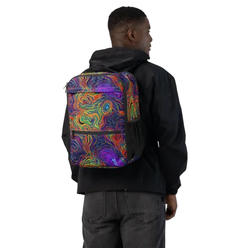 Neon Contours on a Utility Backpack