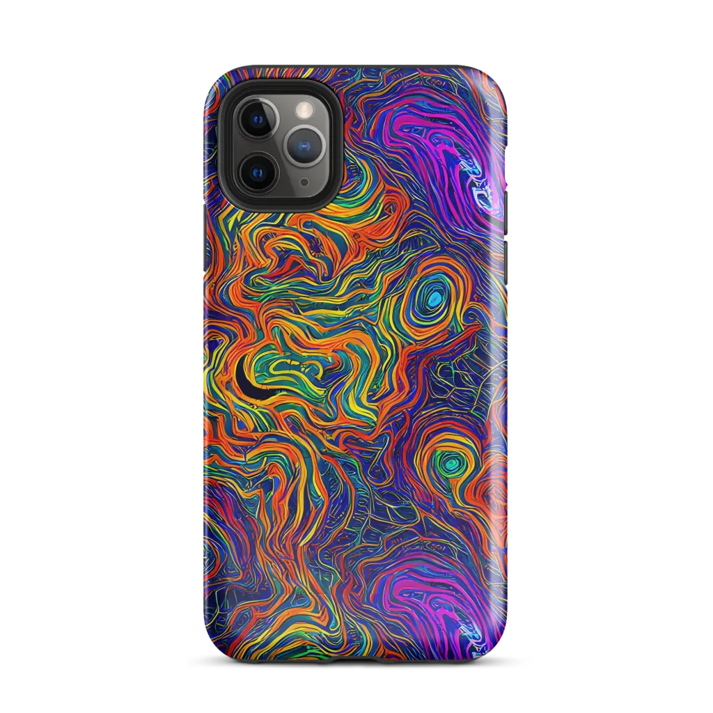 Neon Contours on Tough Case for iPhone® — Front