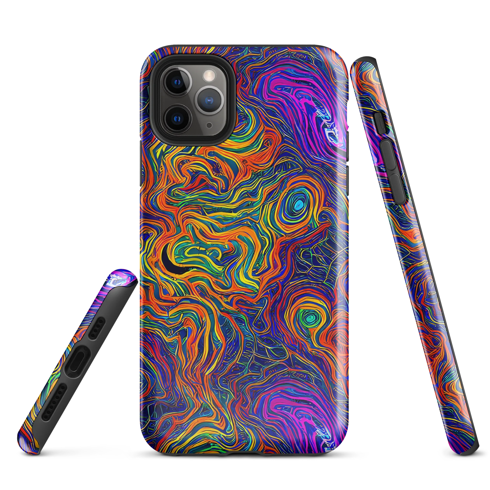 Neon Contours on Tough Case for iPhone® — Front