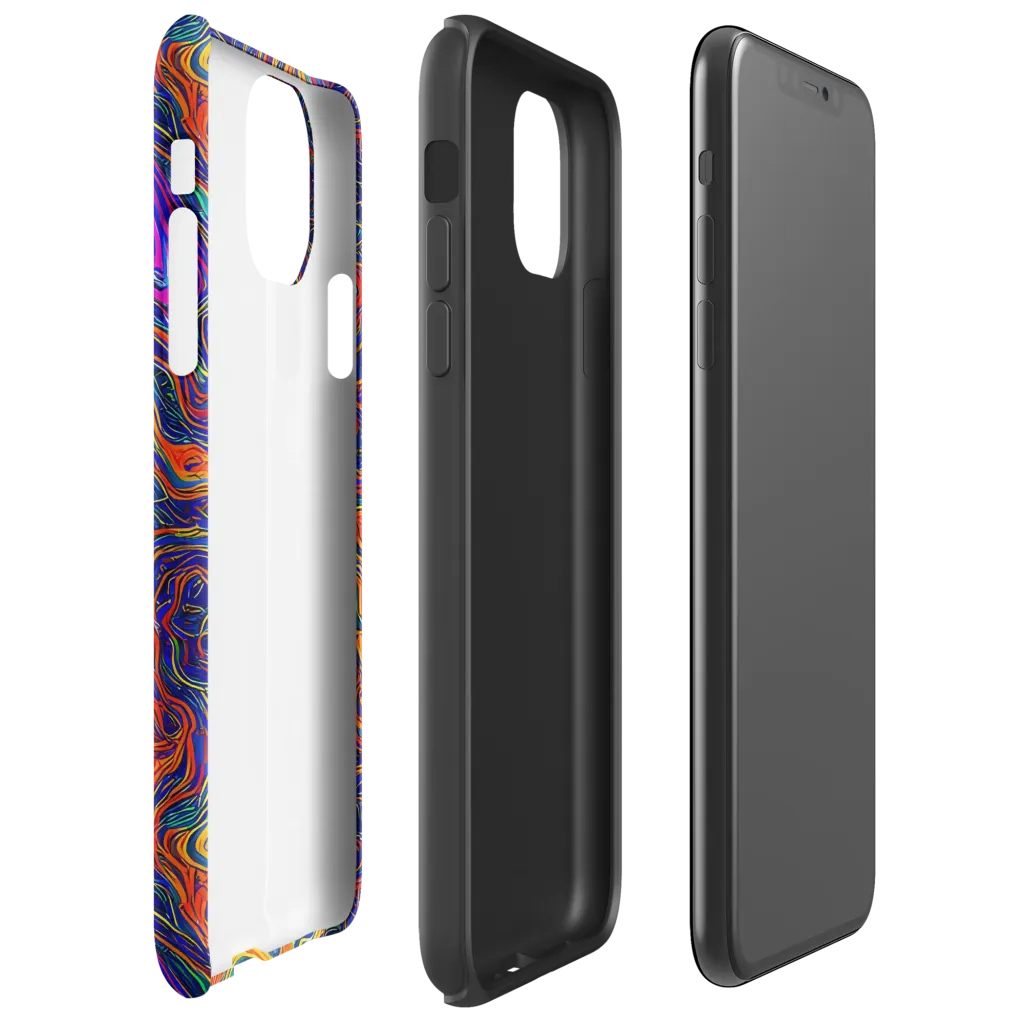 Neon Contours on Tough Case for iPhone® — Right