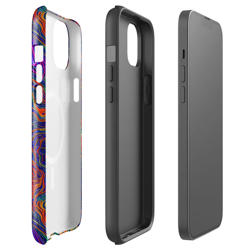 Neon Contours on MagSafe Tough Case for iPhone® — Front