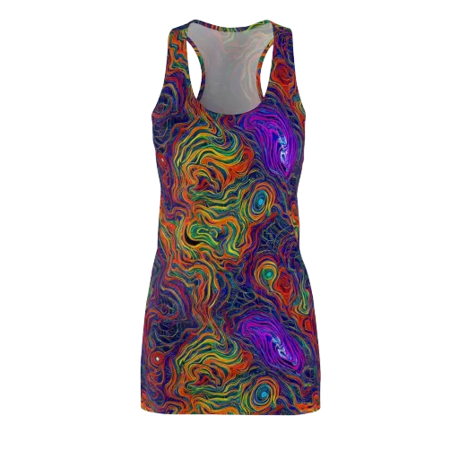 Neon Contours on a Racerback Dress