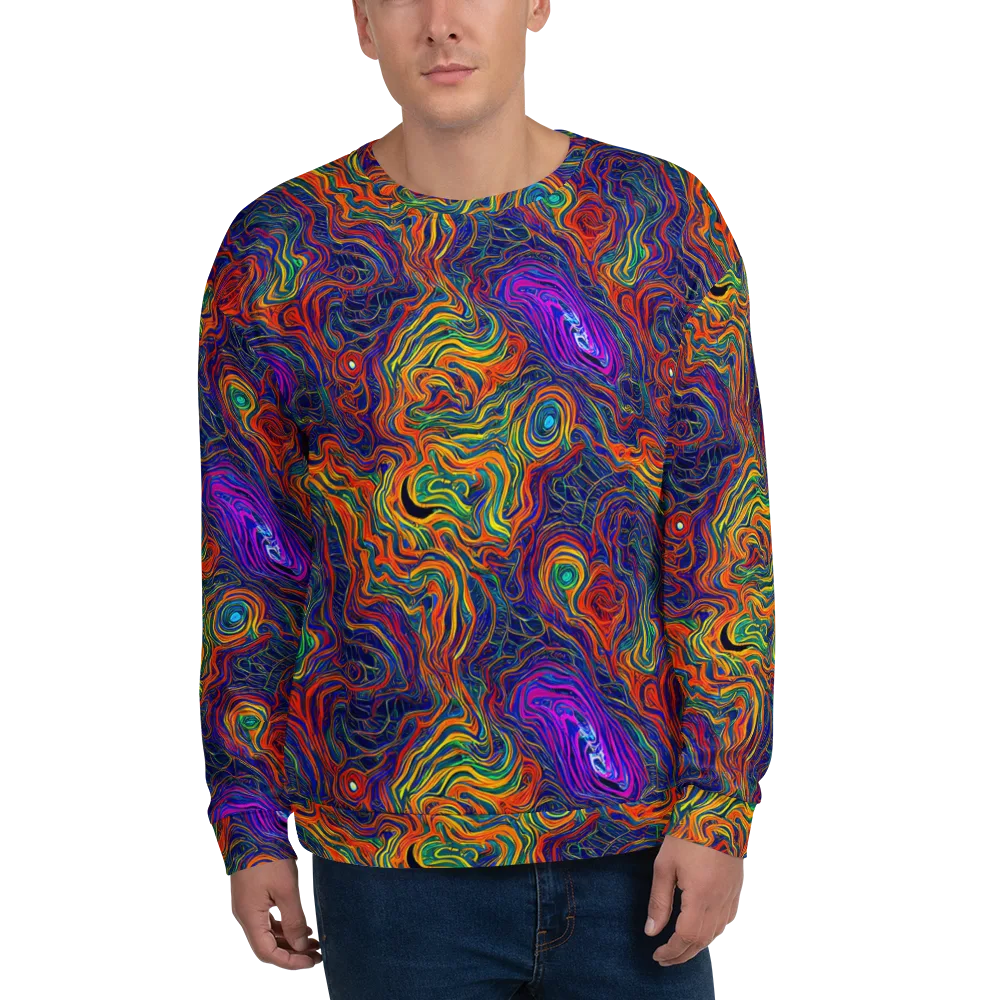 Neon Contours on Sweatshirt — Front