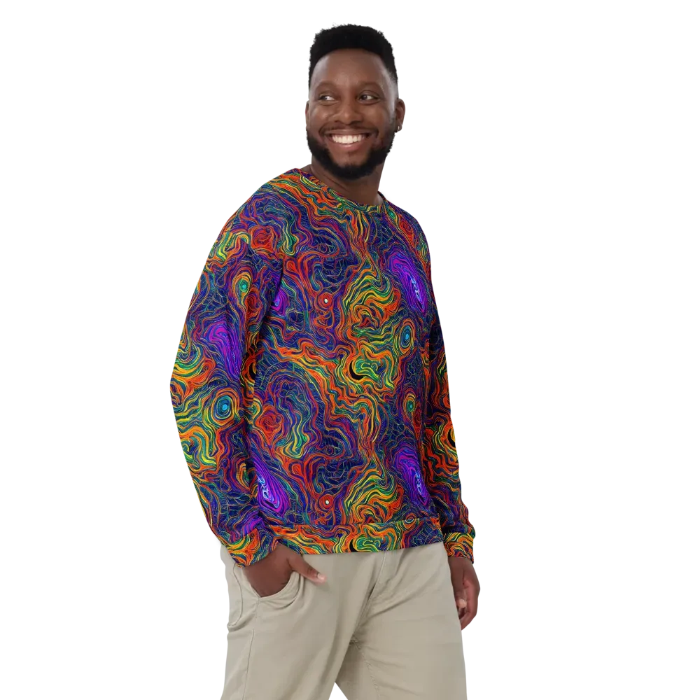 Neon Contours on Sweatshirt — Front