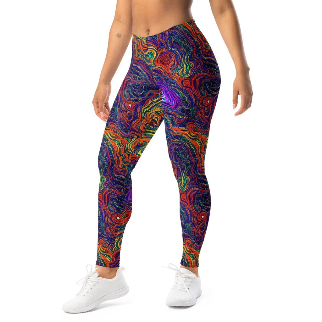 Neon Contours on Leggings — Left Front