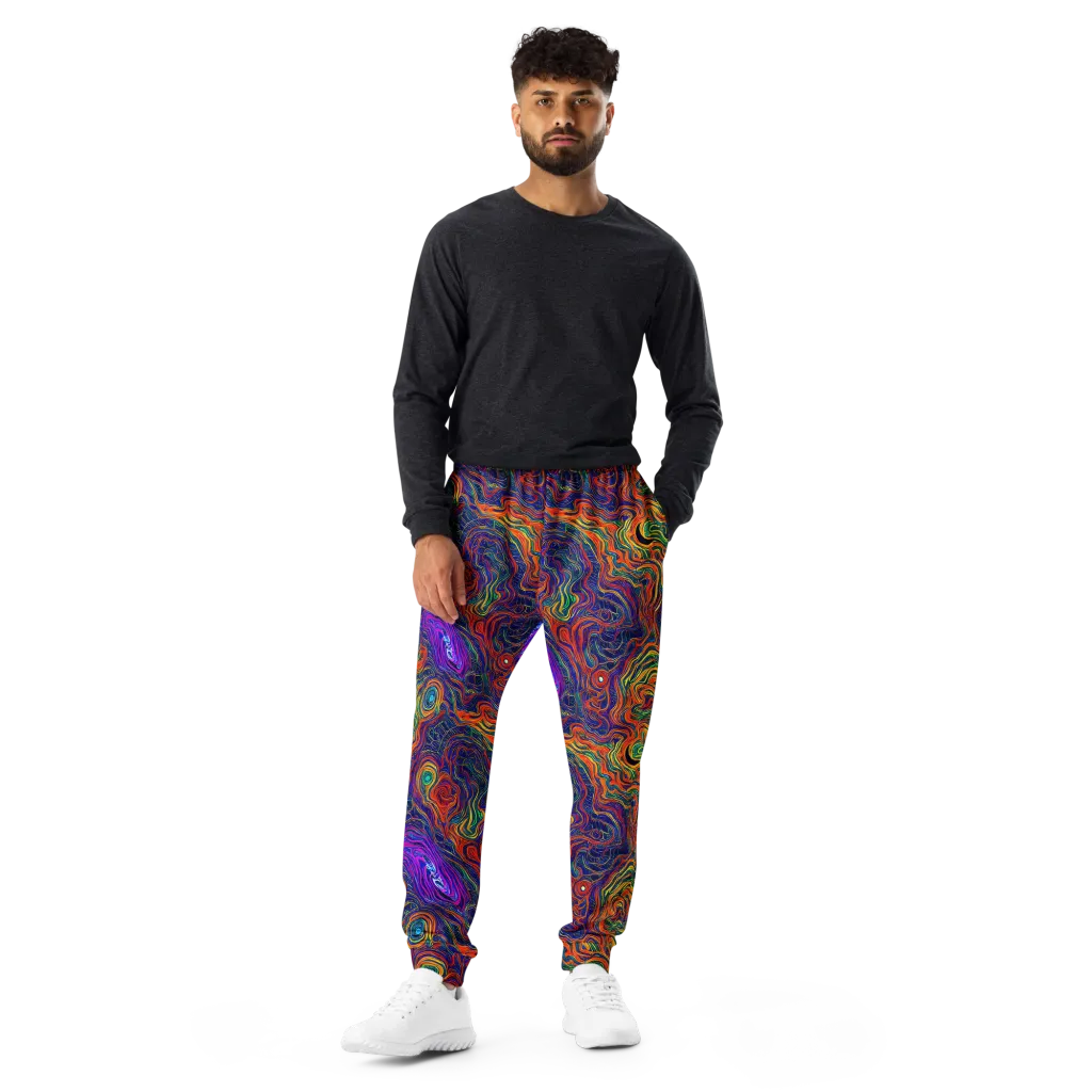 Neon Contours on Men's Joggers — Front