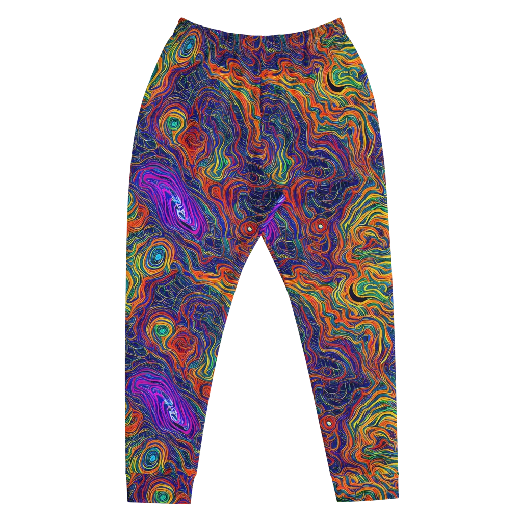 Neon Contours on Men's Joggers — Front
