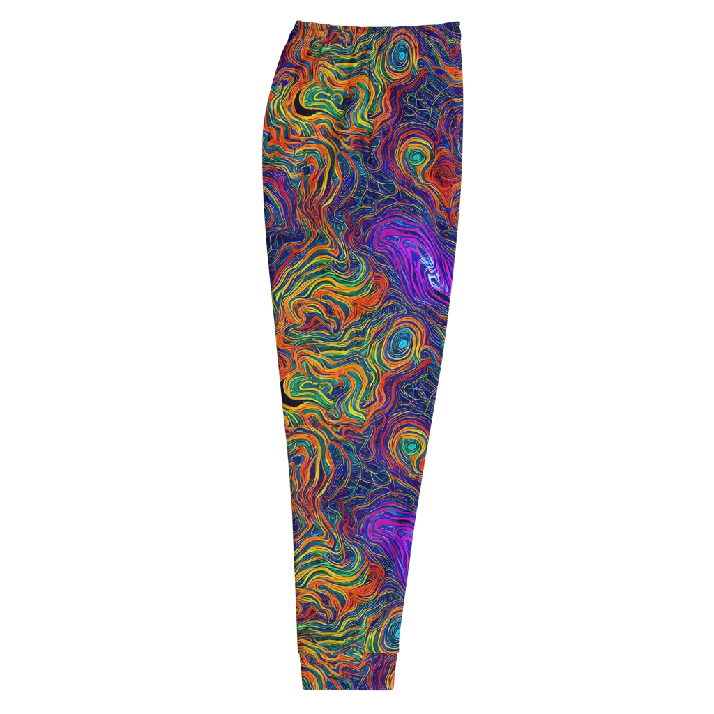 Neon Contours on Men's Joggers — Right