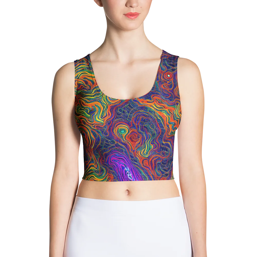 Neon Contours on Crop Top — Front