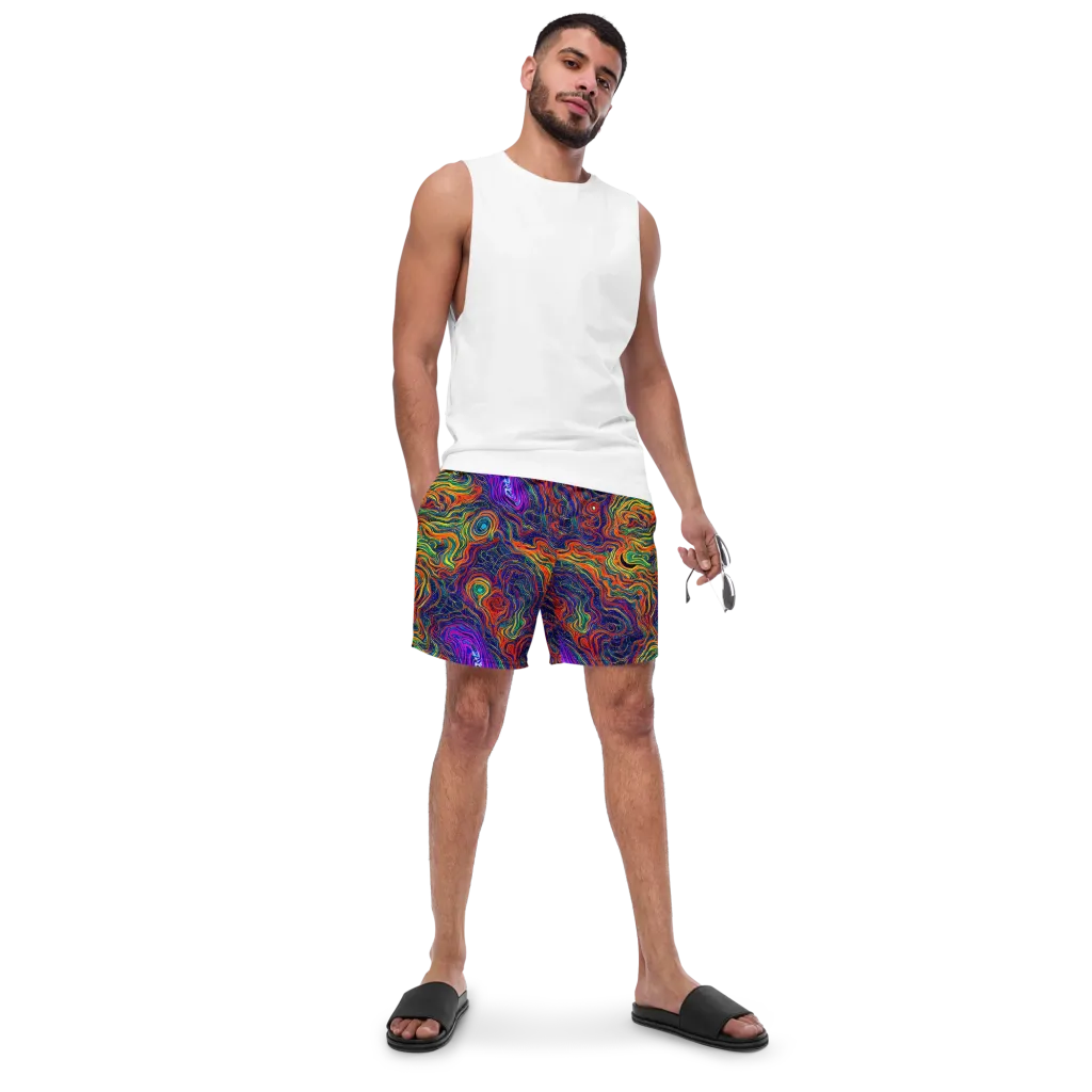 Neon Contours on Swim Trunks — Front