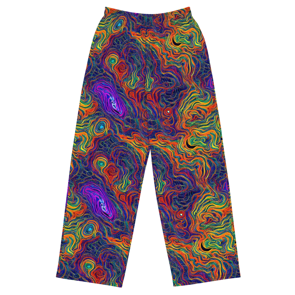 Neon Contours on Wide-Leg Pants — Front