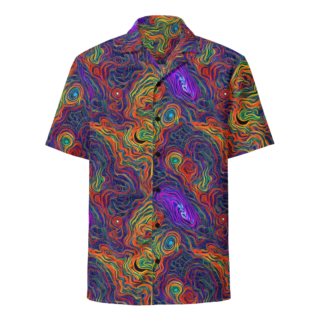 Neon Contours on Button Shirt — Front