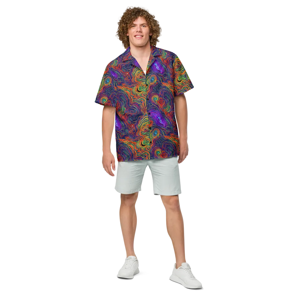 Neon Contours on Button Shirt — Front