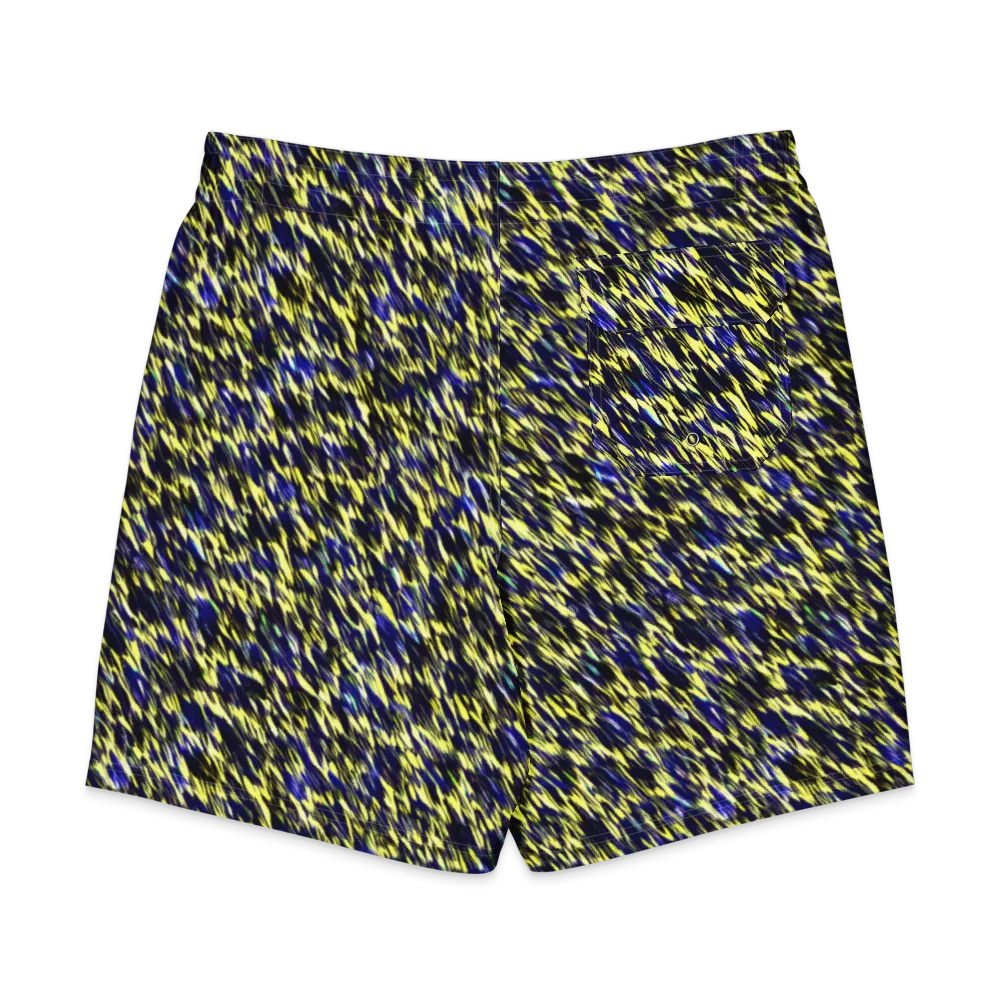 Lemon Lightning on Men's Board Shorts — Back