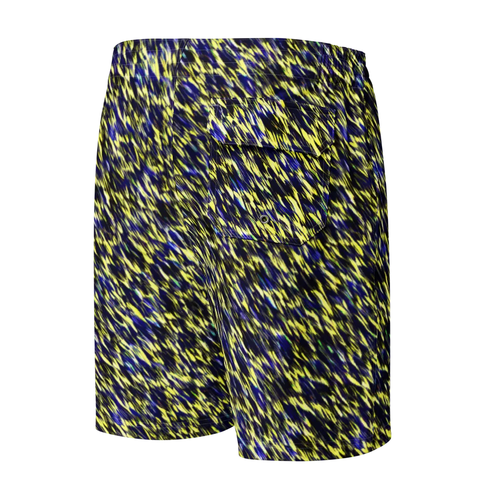 Lemon Lightning on Men's Board Shorts — Back