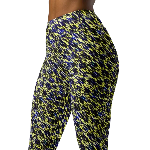 Lemon Lightning on a Yoga Leggings