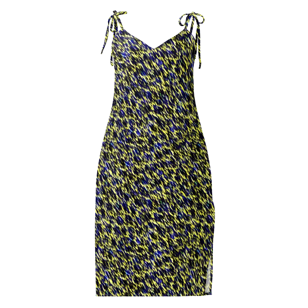Lemon Lightning on Slip Dress — Front