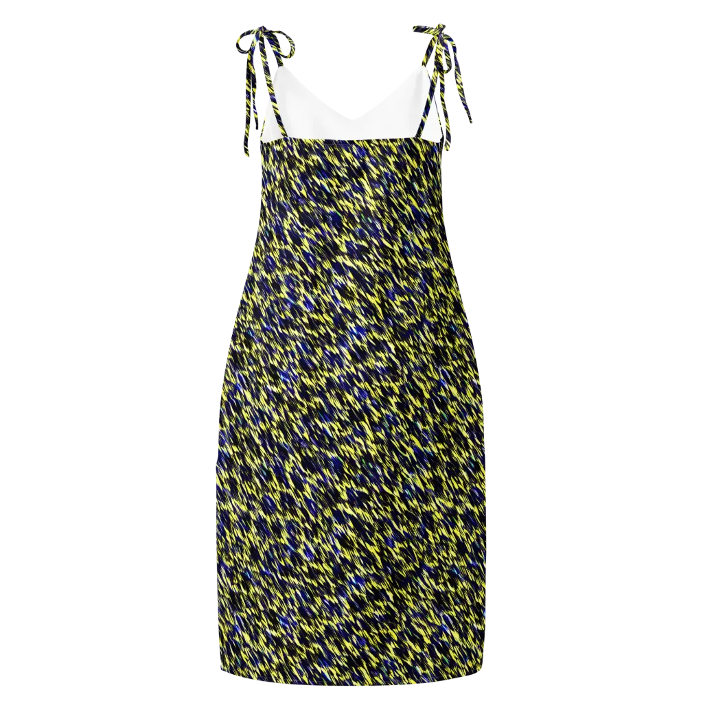 Lemon Lightning on Slip Dress — Back