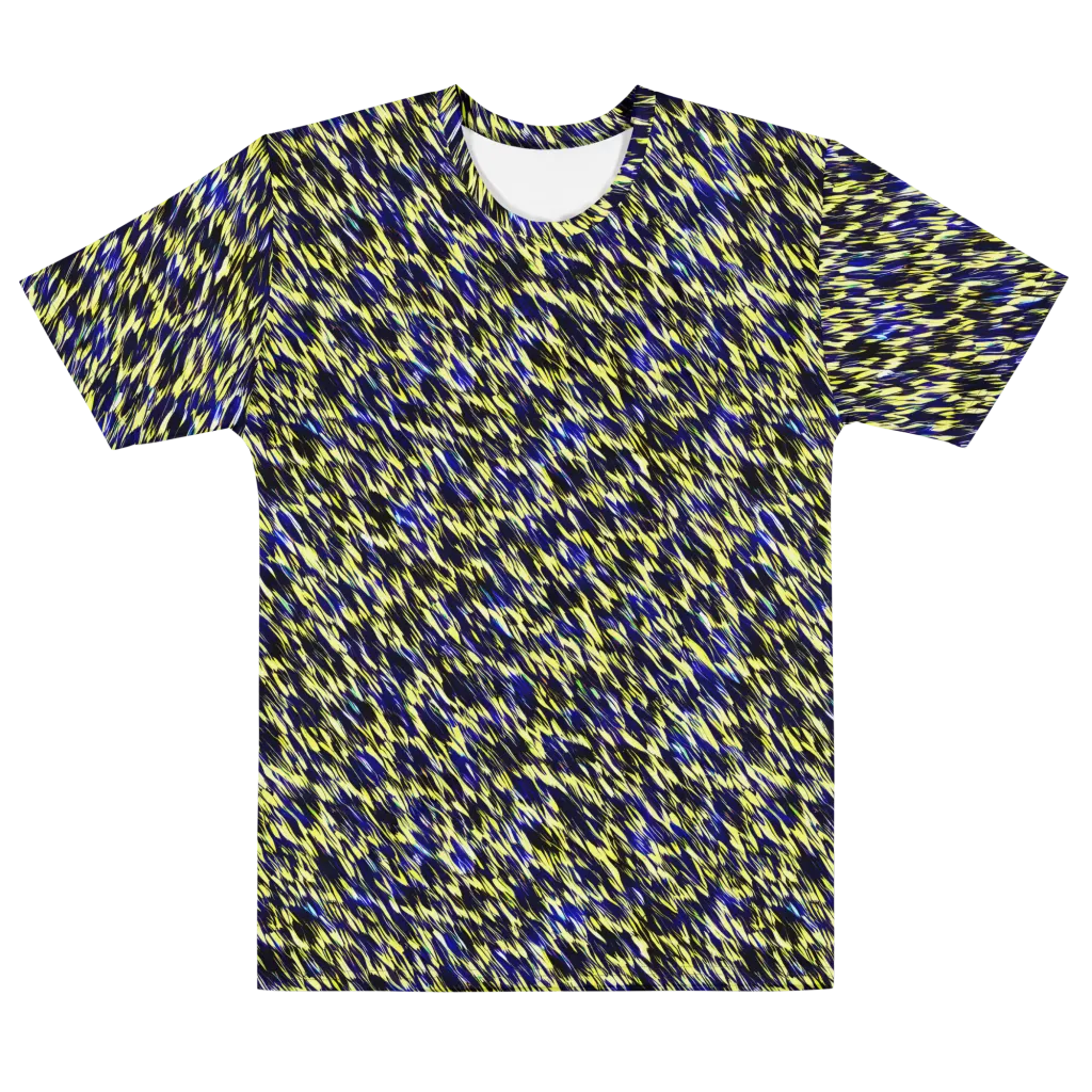 Lemon Lightning on Men's Cotton Crew Neck T-Shirt — Front