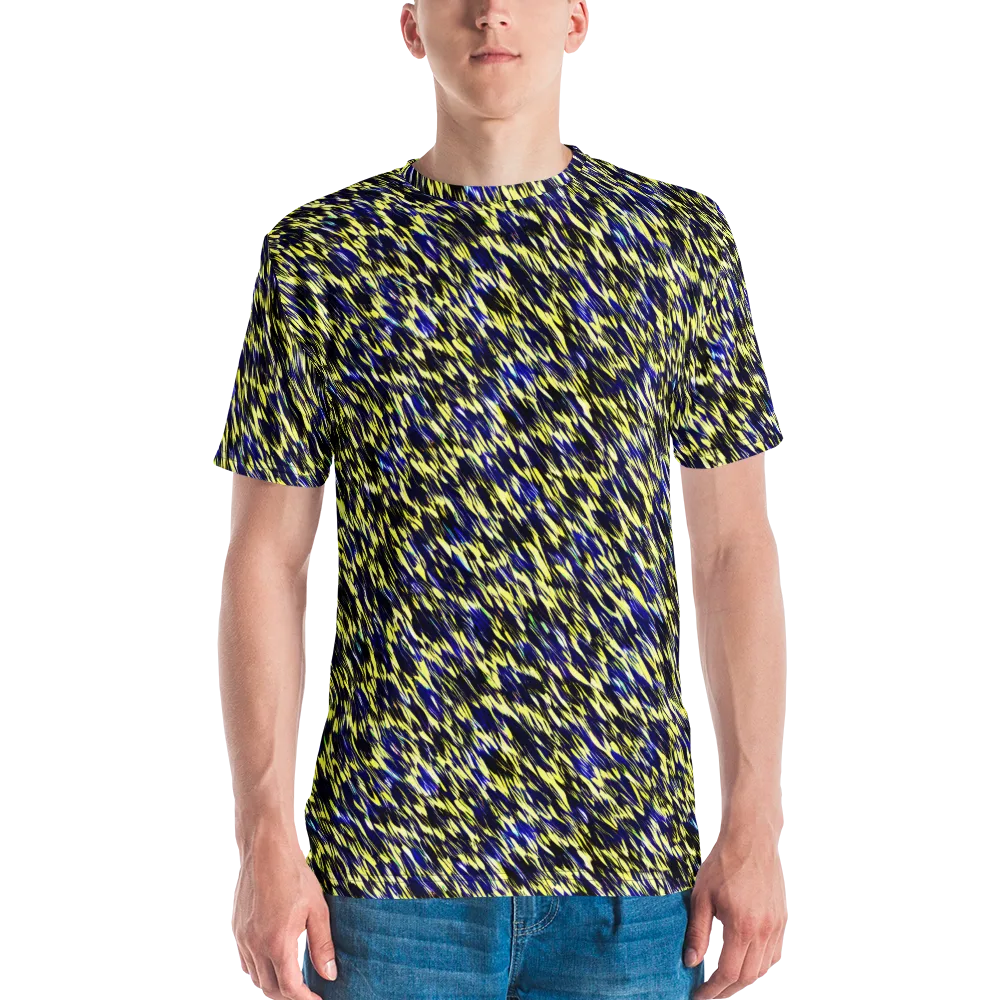 Lemon Lightning on Men's Crew Neck T-Shirt — Front
