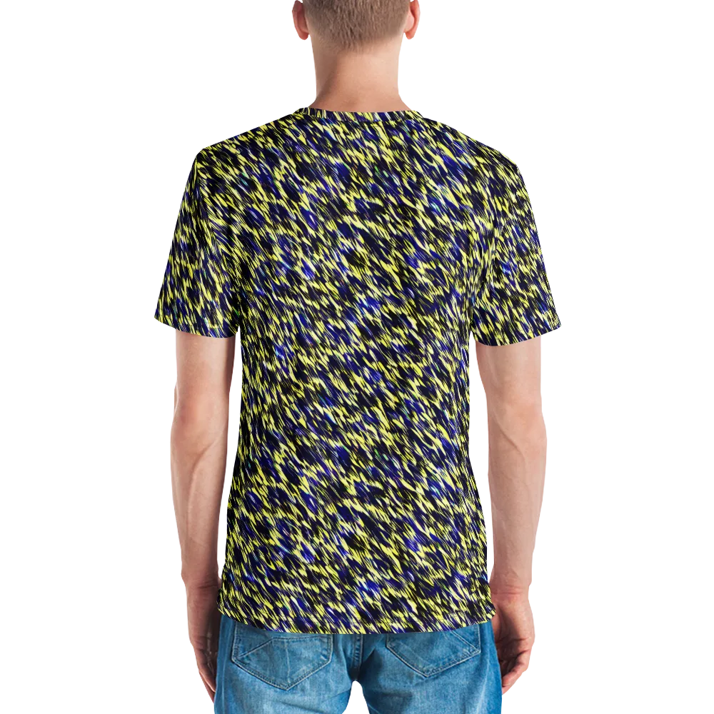 Lemon Lightning on Men's Crew Neck T-Shirt — Back