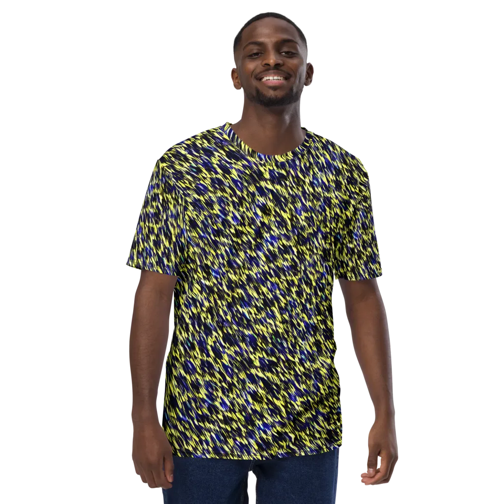 Lemon Lightning on Men's Crew Neck T-Shirt — Front