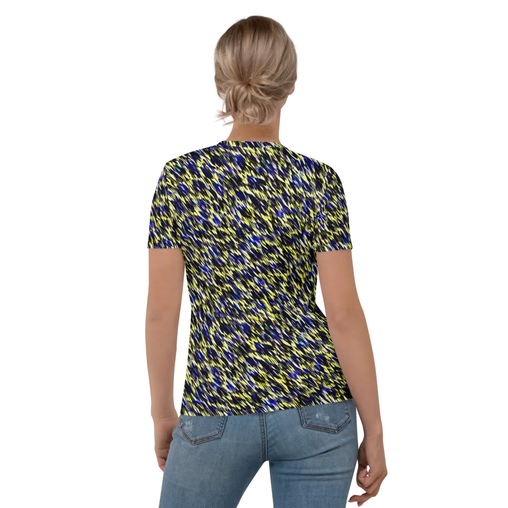 Lemon Lightning on Women's Crew Neck T-Shirt — Back