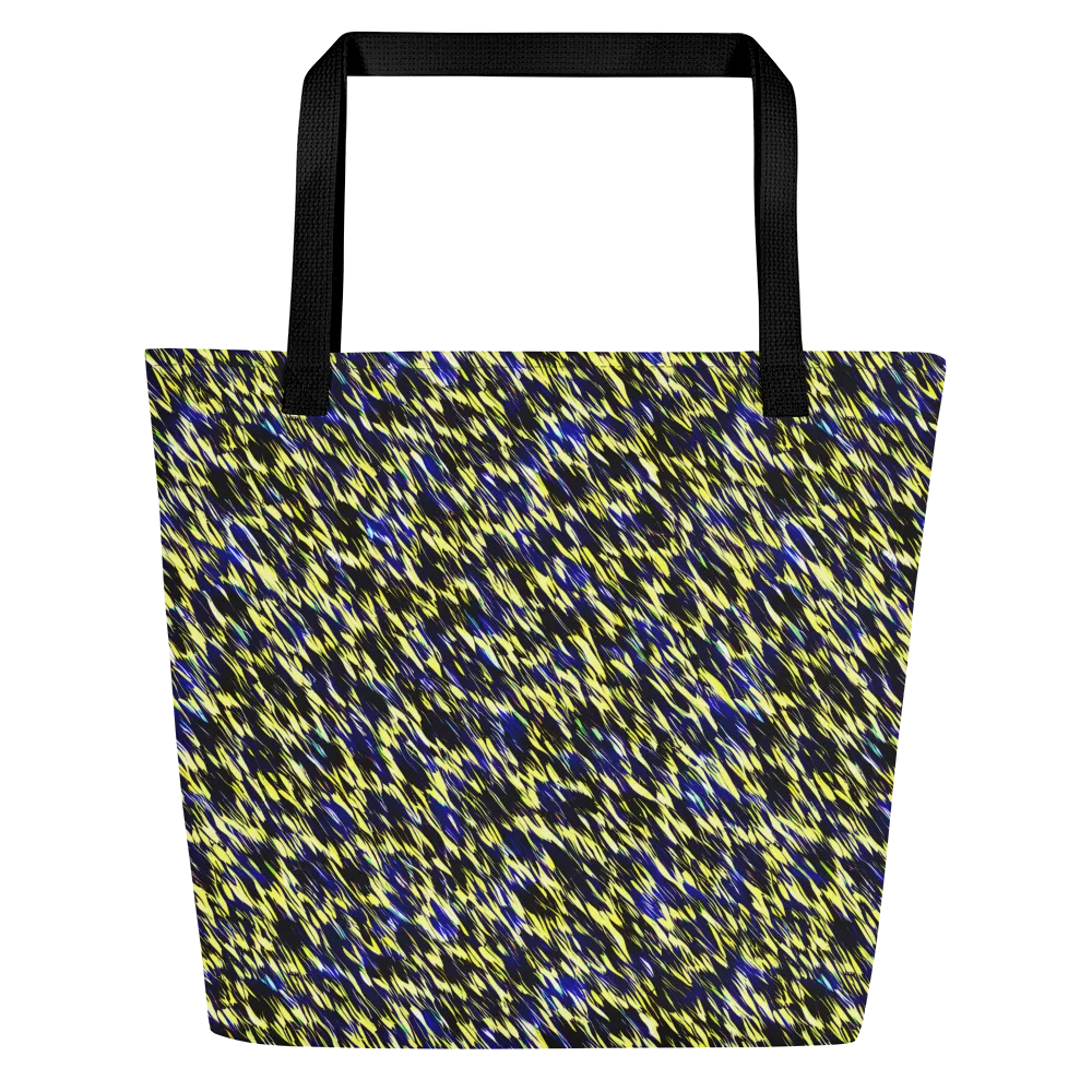 Lemon Lightning on Large Tote Bag W/ Pocket — Front