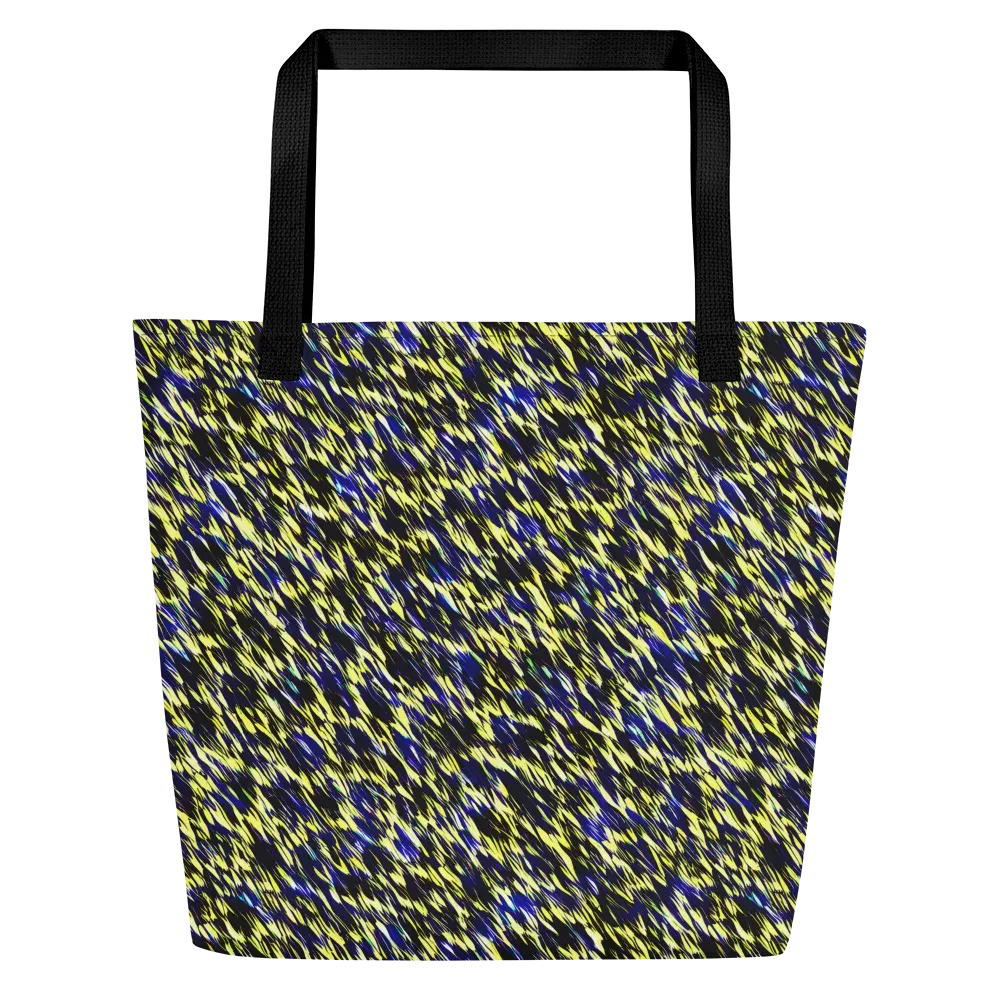 Lemon Lightning on Large Tote Bag W/ Pocket — Front