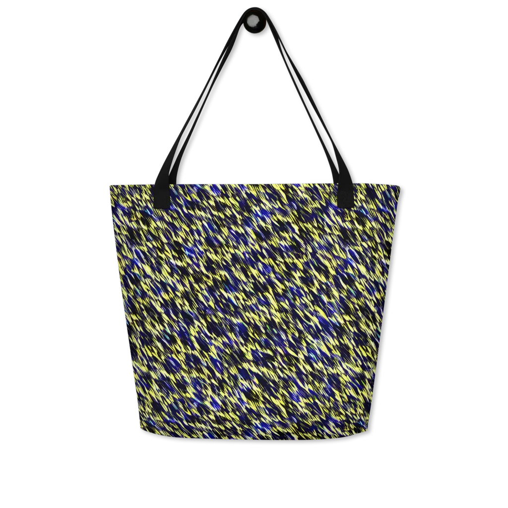 Lemon Lightning on Large Tote Bag W/ Pocket — Front