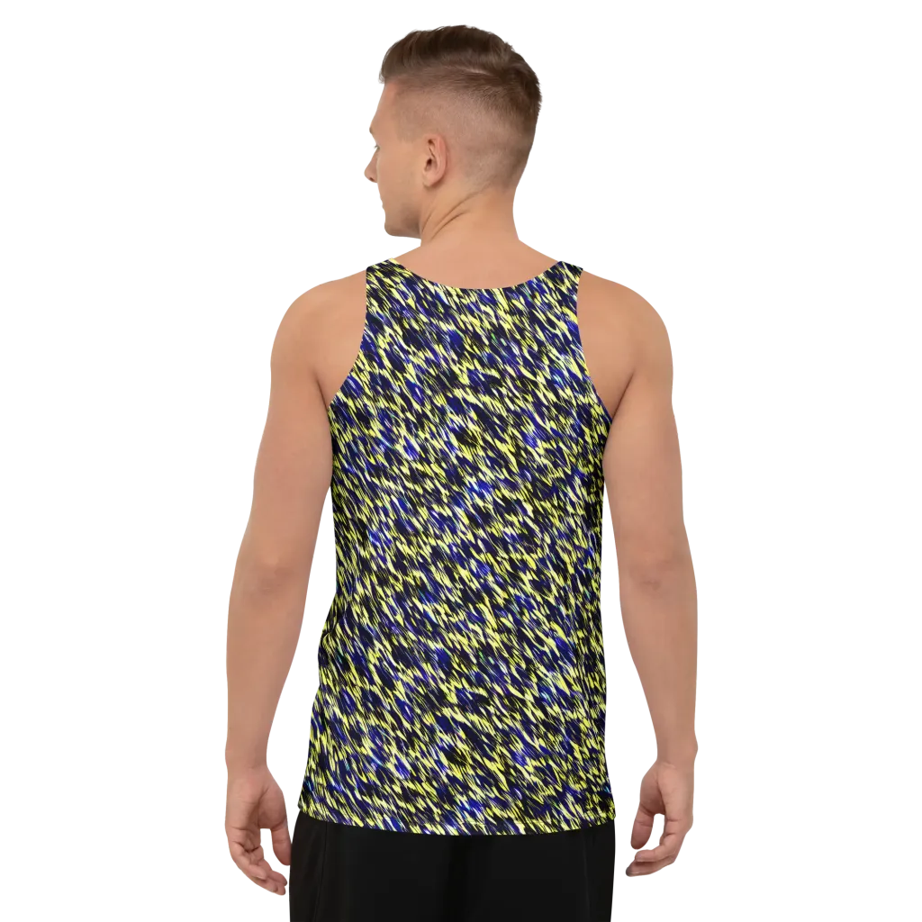 Lemon Lightning on Men's Tank Top — Back