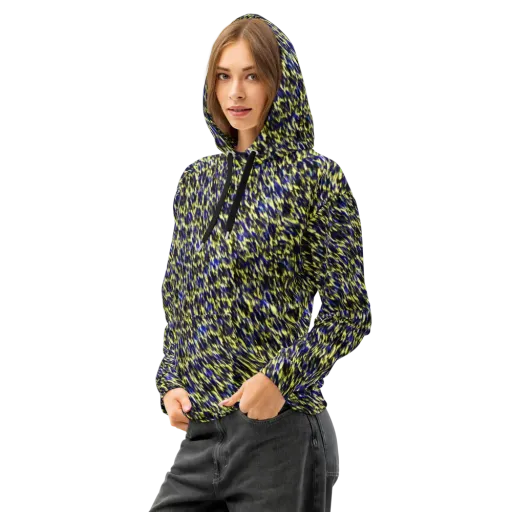 Lemon Lightning on a Cotton Hoodie