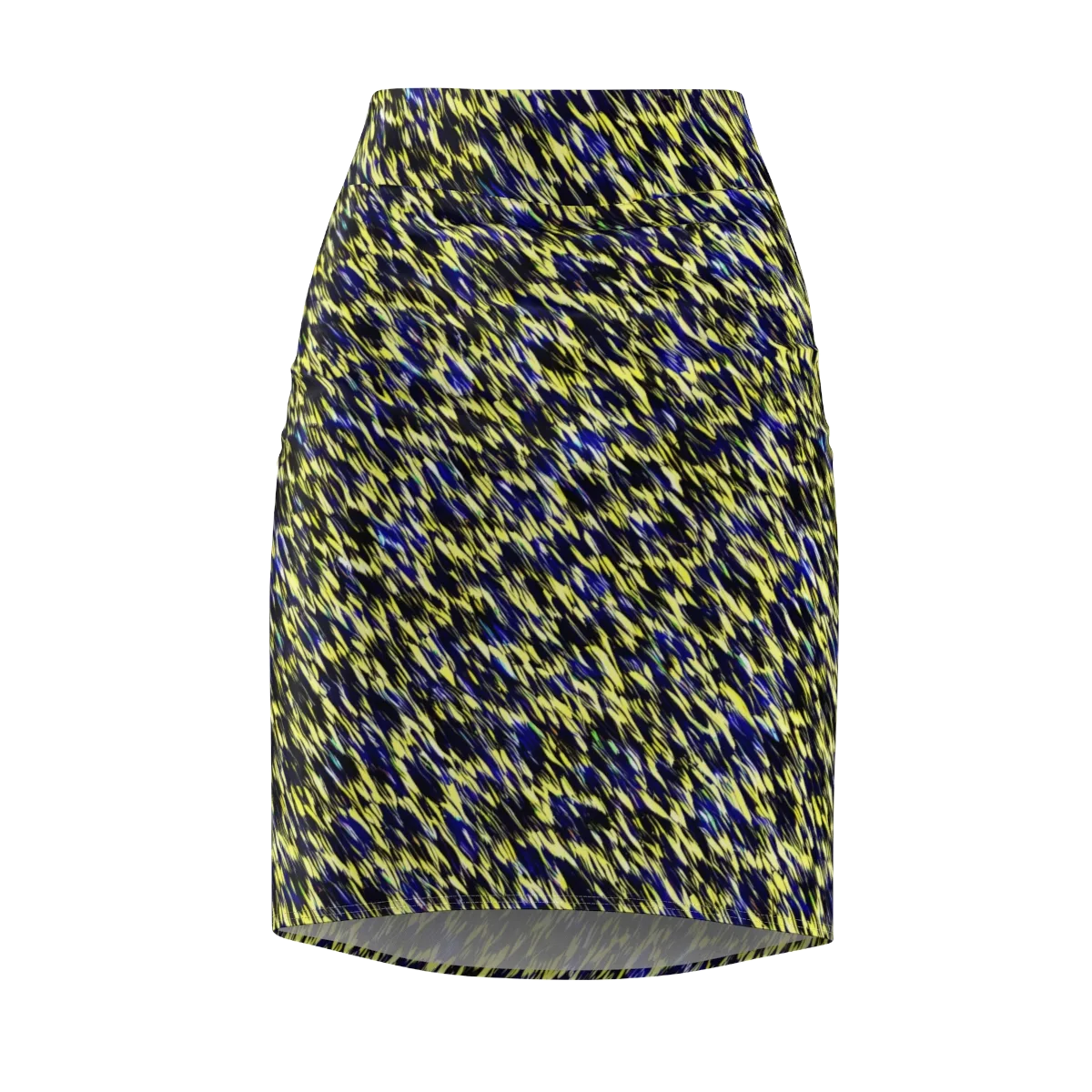 Lemon Lightning on Pencil Skirt — Front