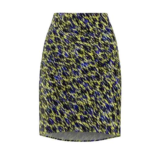 Lemon Lightning on a Pencil Skirt