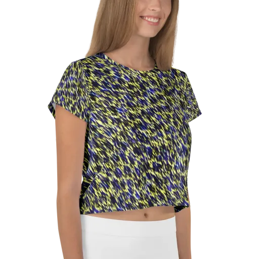 Lemon Lightning on a Crop Tee