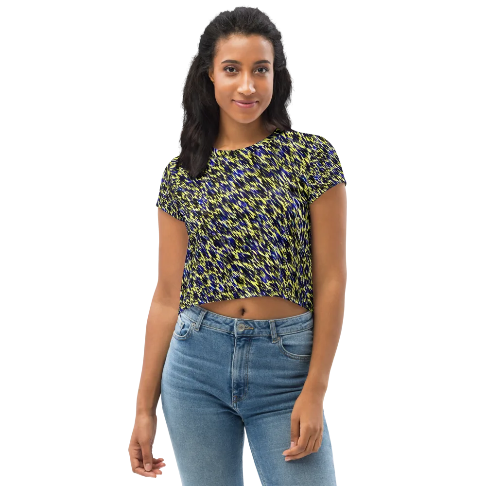 Lemon Lightning on Crop Tee — Front