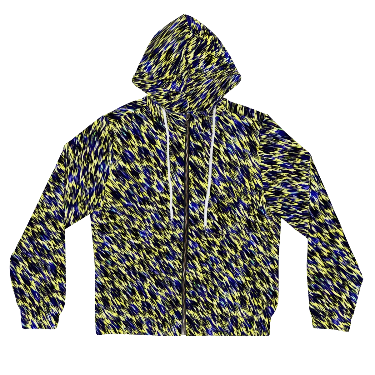 Lemon Lightning on Women's Full-Zip Hoodie — Front