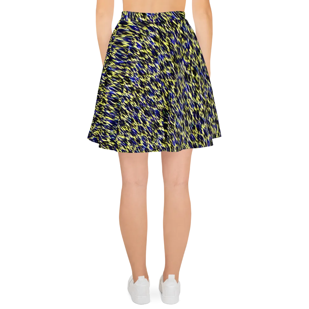 Lemon Lightning on Skater Skirt — Back