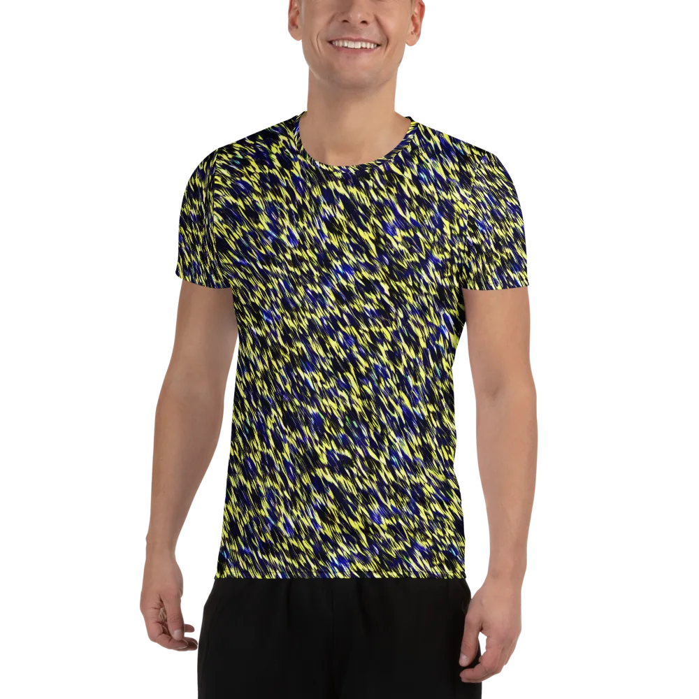 Lemon Lightning on Men's Athletic T-Shirt — Front