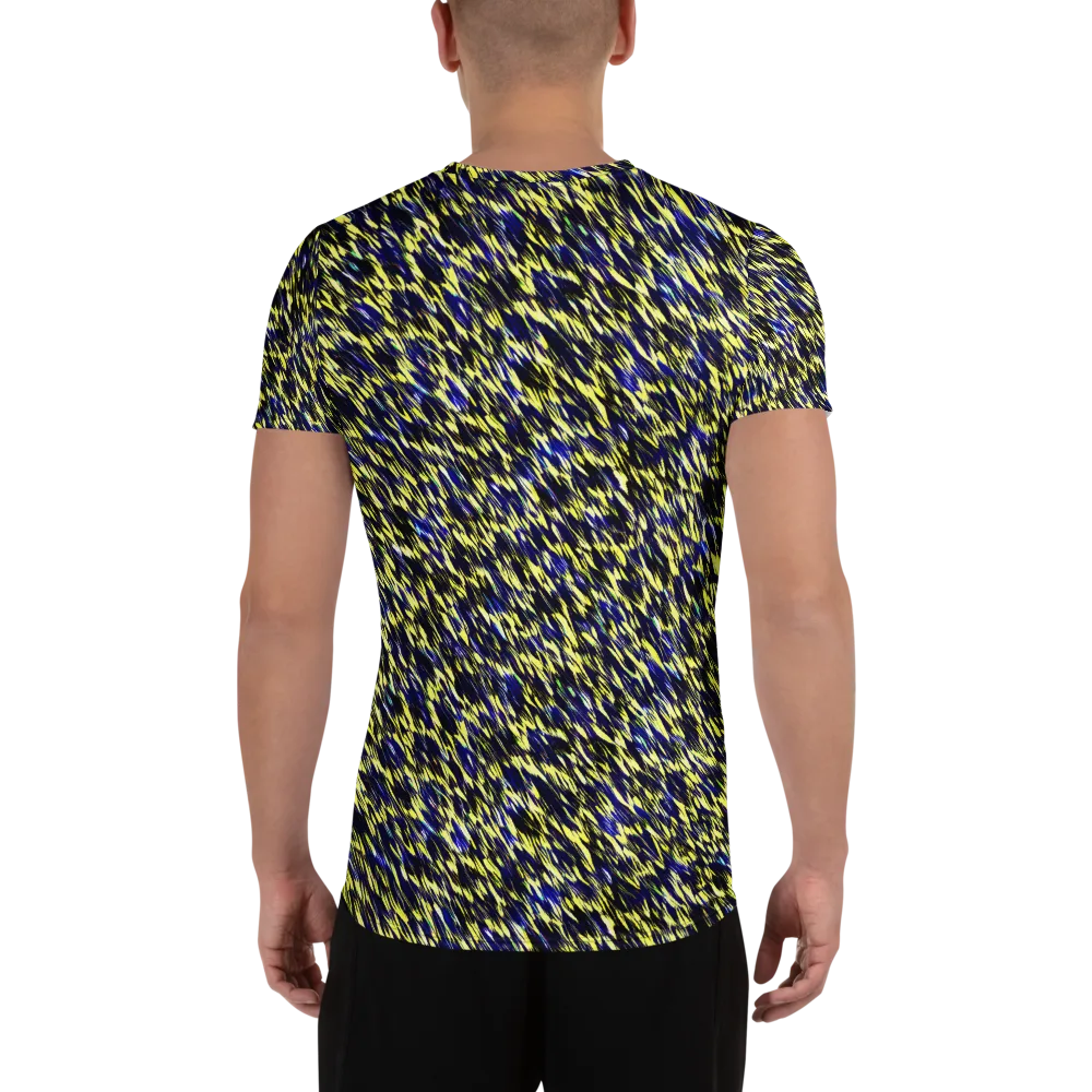 Lemon Lightning on Men's Athletic T-Shirt — Back