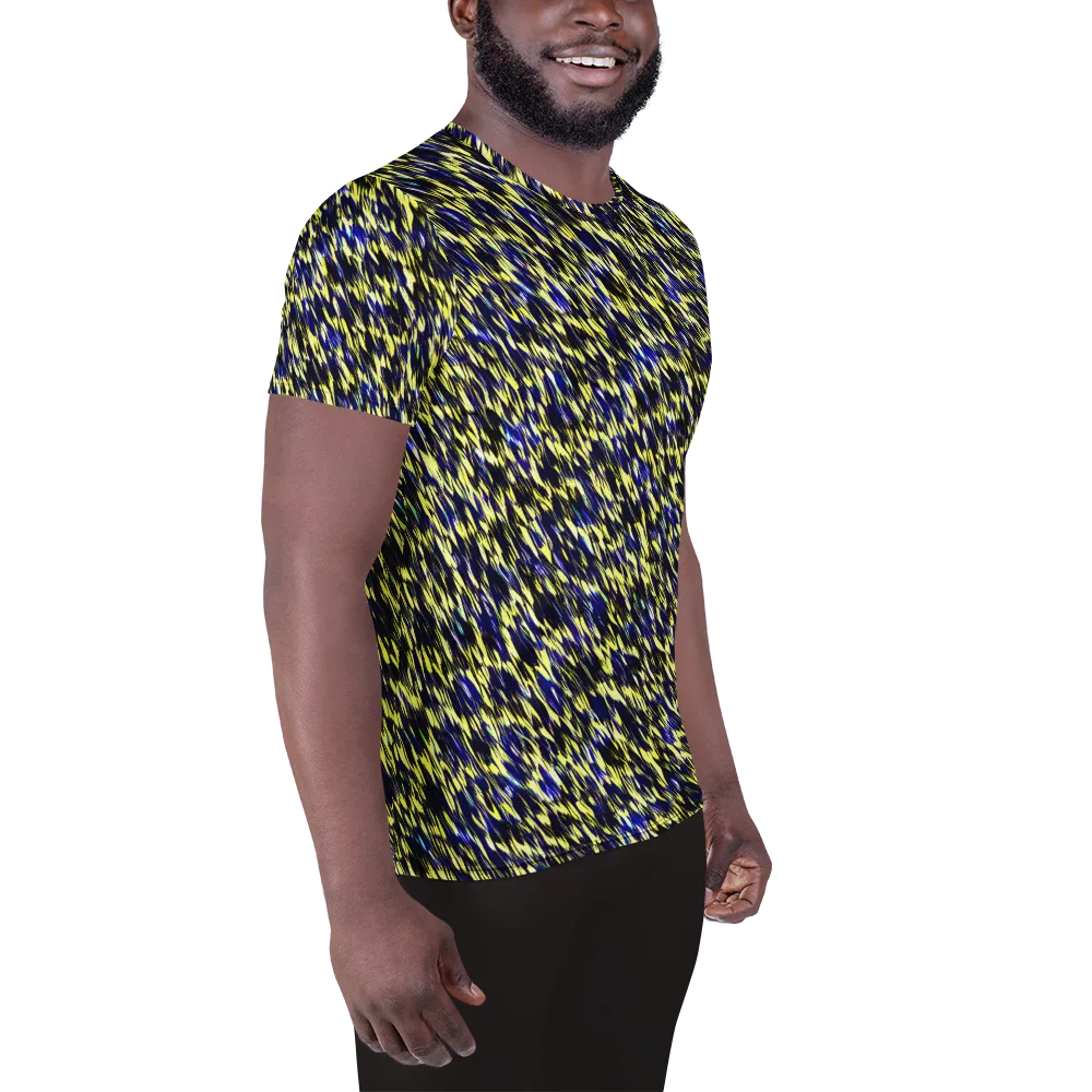 Lemon Lightning on Men's Athletic T-Shirt — Right