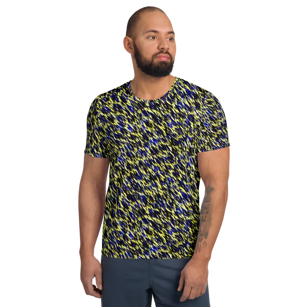 Lemon Lightning on Men's Athletic T-Shirt — Front