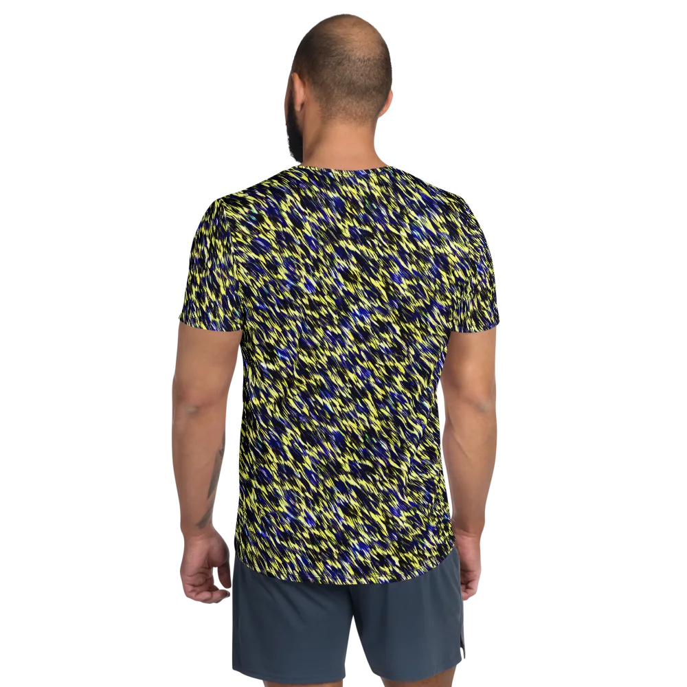 Lemon Lightning on Men's Athletic T-Shirt — Back