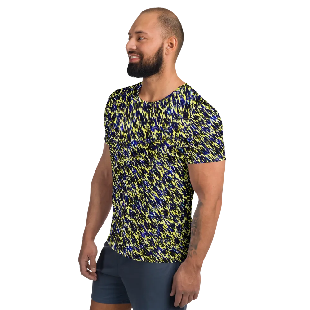 Lemon Lightning on Men's Athletic T-Shirt — Left