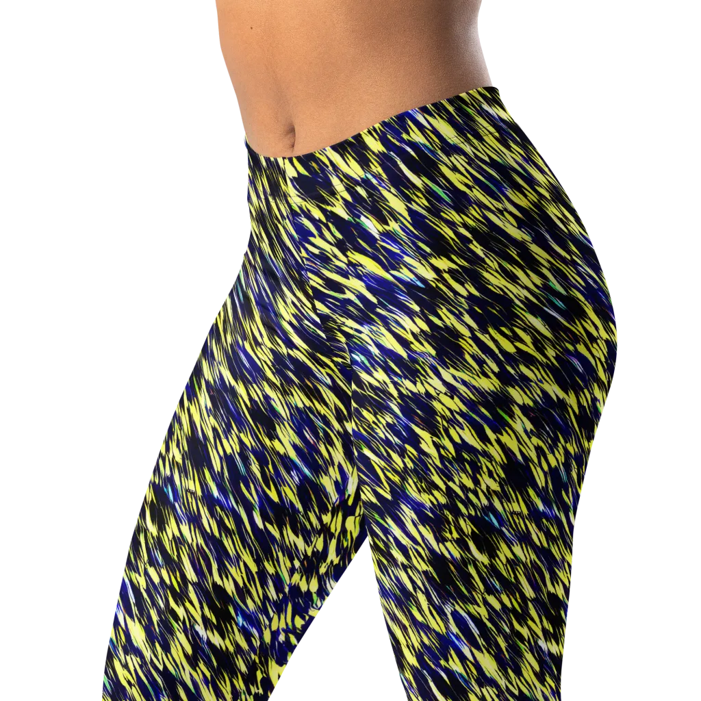 Lemon Lightning on Leggings — Left Front