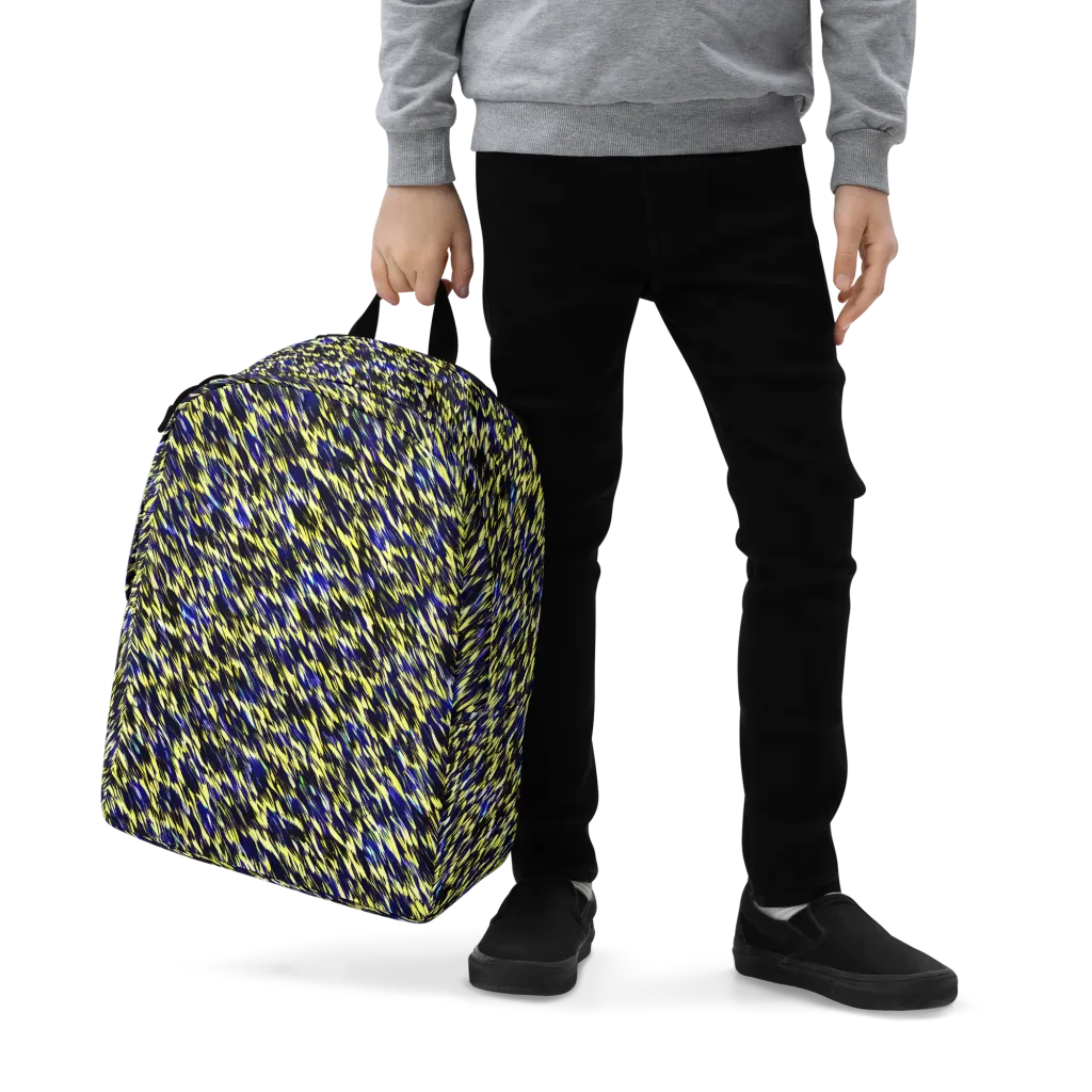 Lemon Lightning on Minimalist Backpack — Zoomed-in