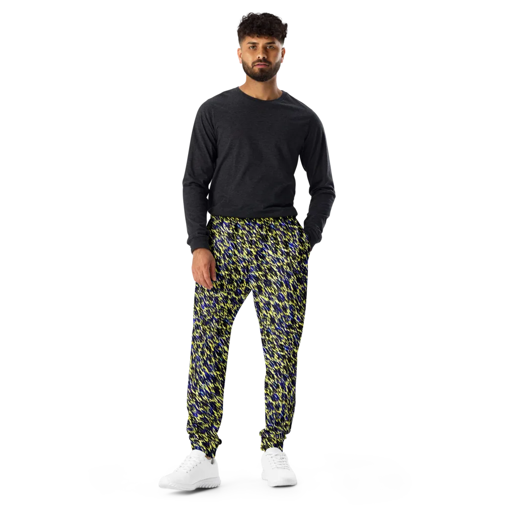 Lemon Lightning on Men's Joggers — Front