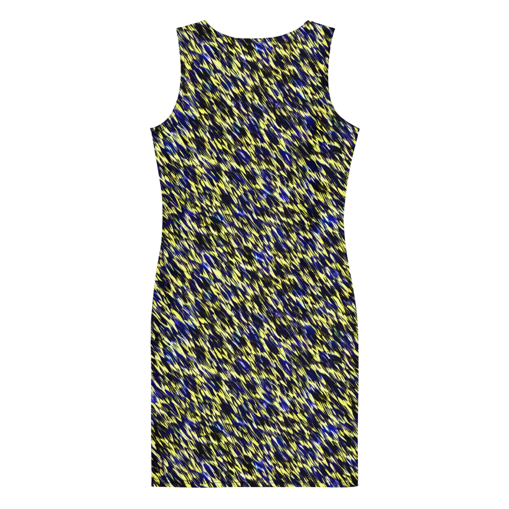 Lemon Lightning on Bodycon Dress — Back